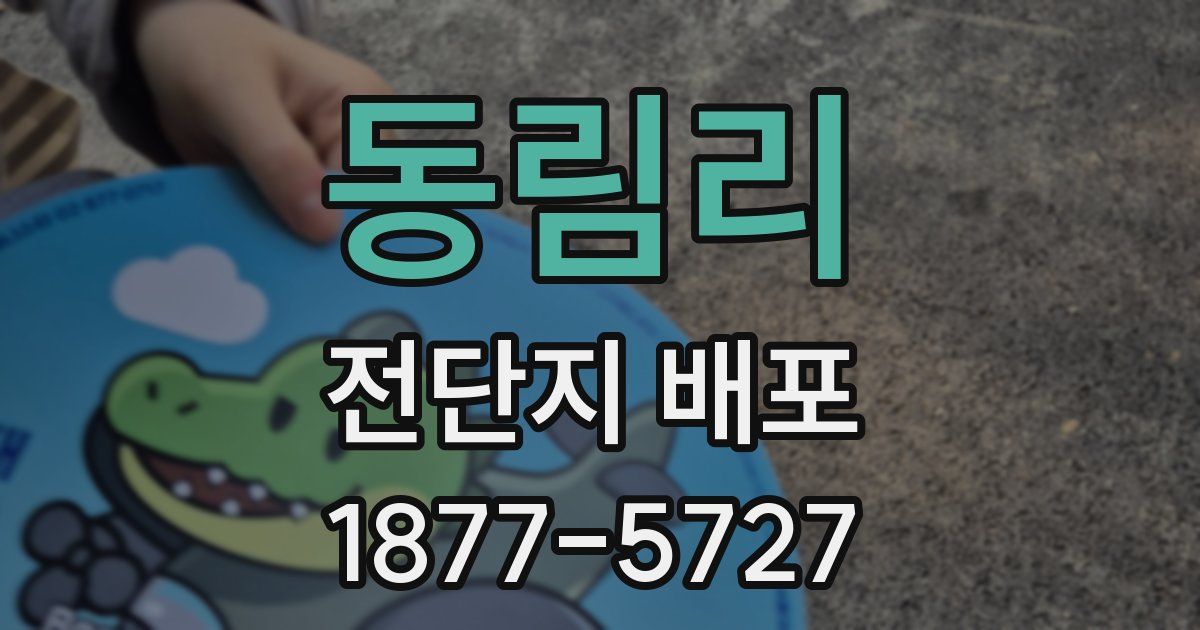 동림리 전단지 배포