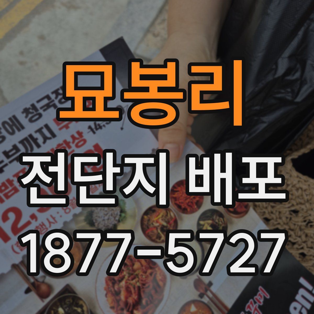 묘봉리 전단지 배포