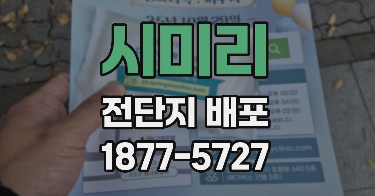 시미리 전단지 배포