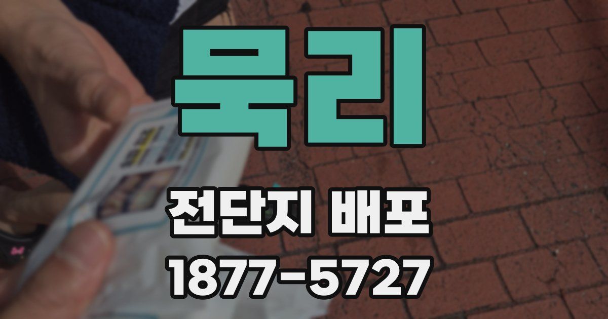 묵리 전단지 배포
