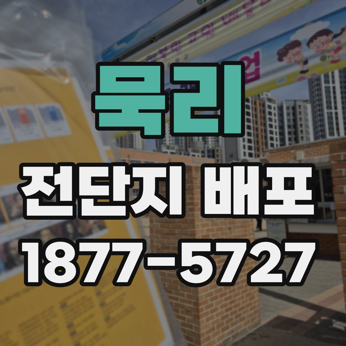 묵리 전단지 배포
