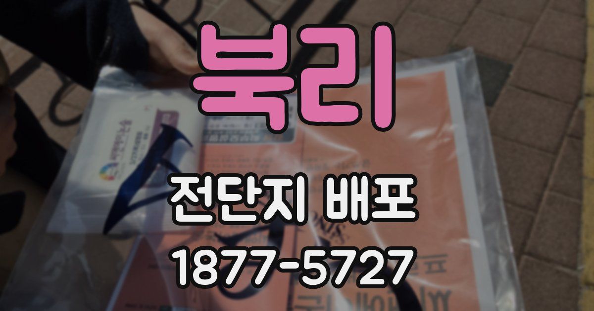 북리 전단지 배포