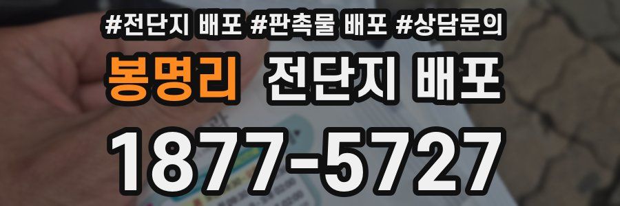봉명리 전단지 배포