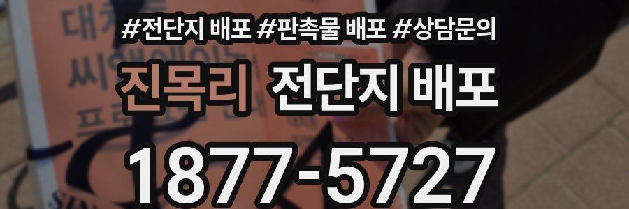 진목리 전단지 배포