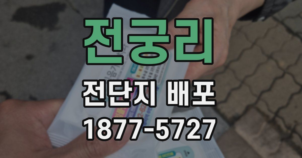 전궁리 전단지 배포