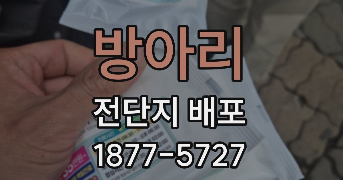 방아리 전단지 배포