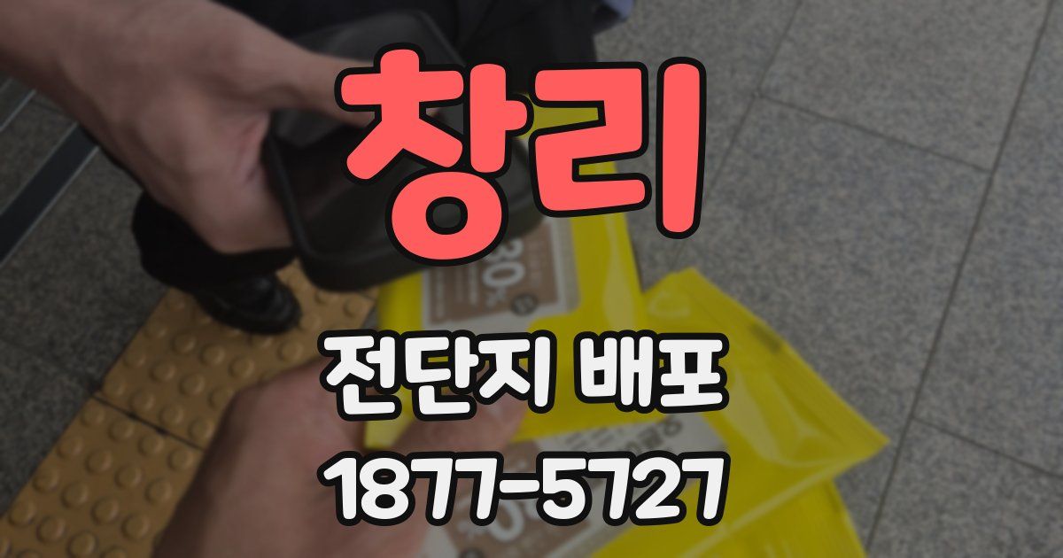 창리 전단지 배포