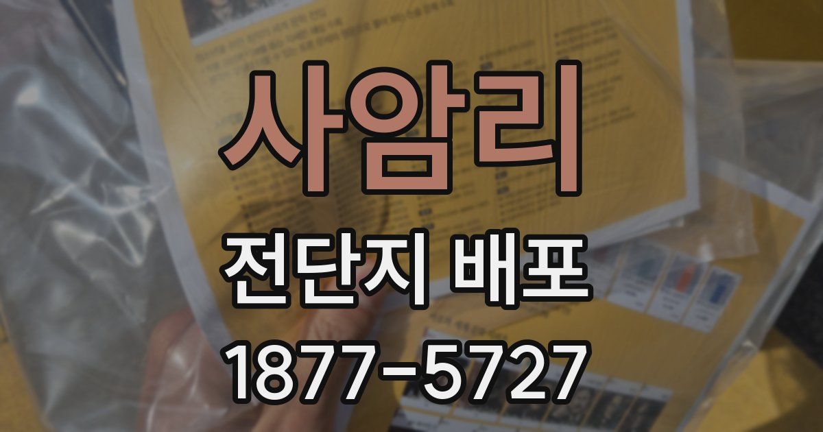사암리 전단지 배포