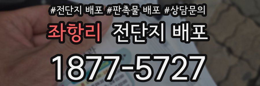 좌항리 전단지 배포