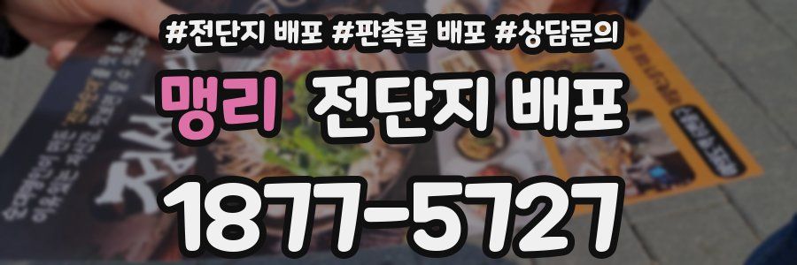 맹리 전단지 배포