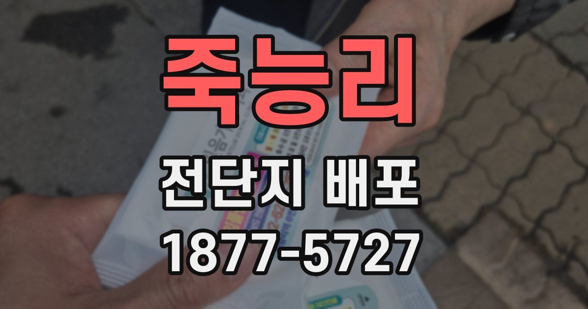 죽능리 전단지 배포