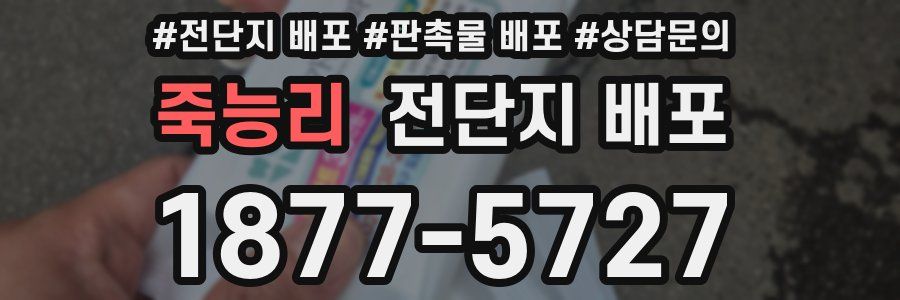 죽능리 전단지 배포