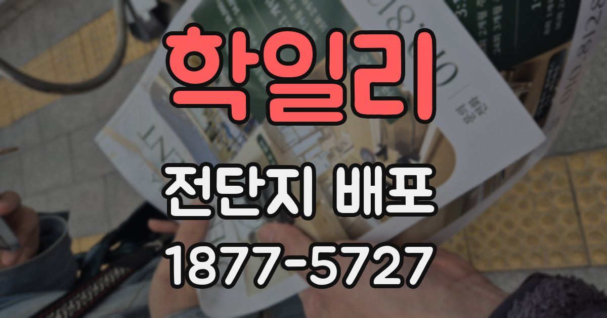 학일리 전단지 배포
