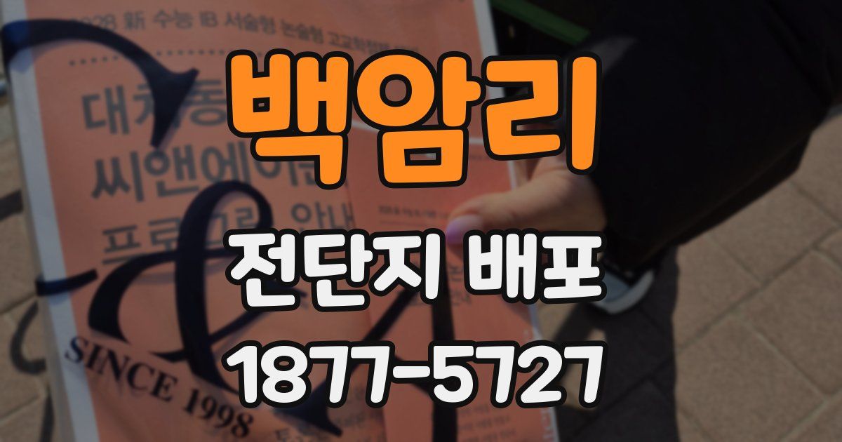 백암리 전단지 배포