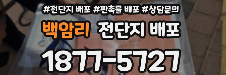 백암리 전단지 배포