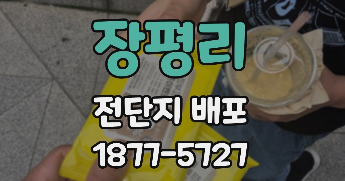 장평리 전단지 배포