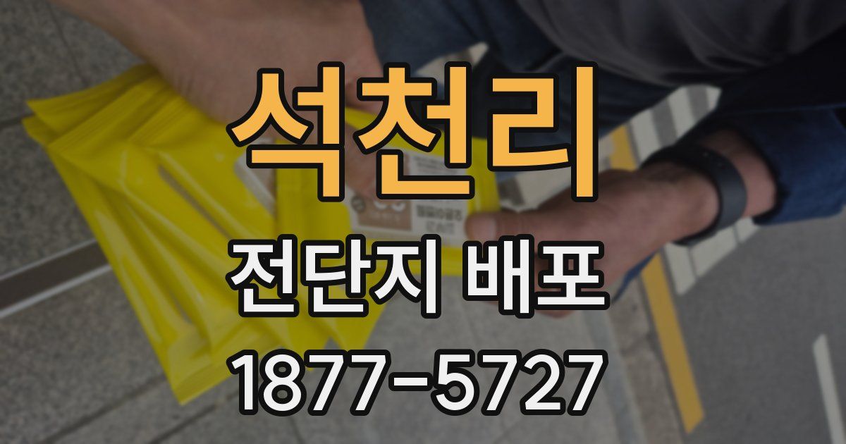석천리 전단지 배포