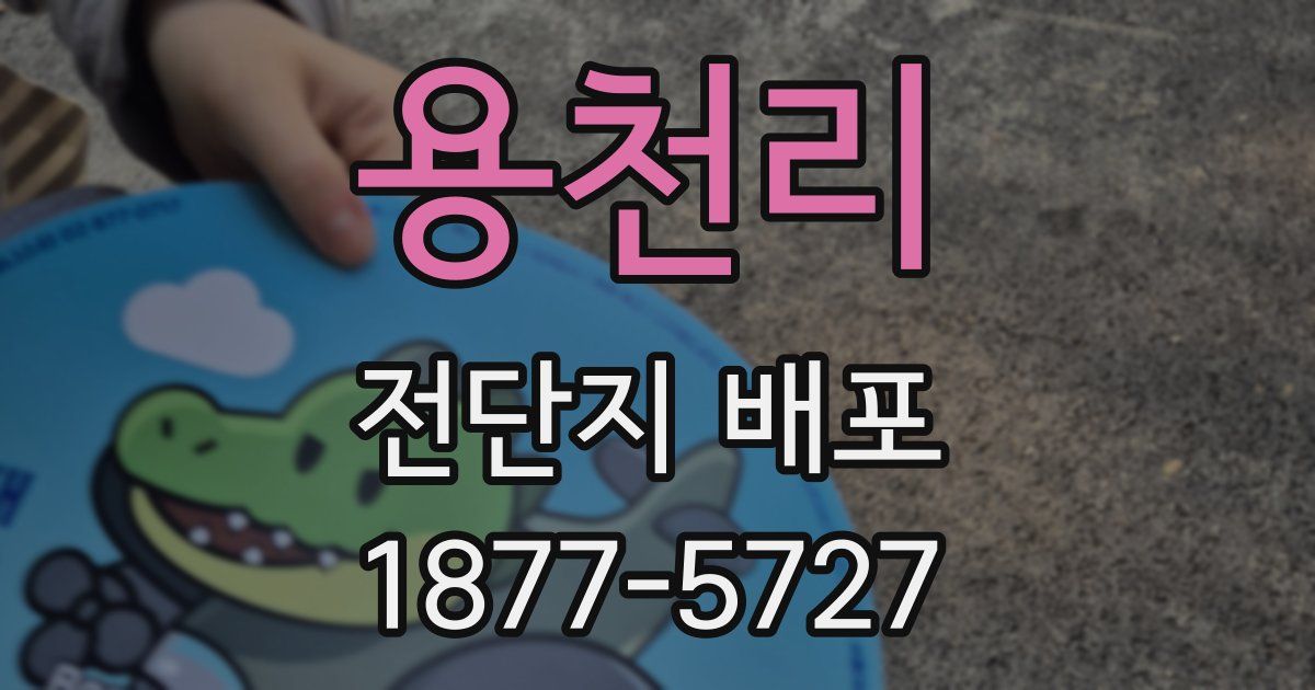용천리 전단지 배포