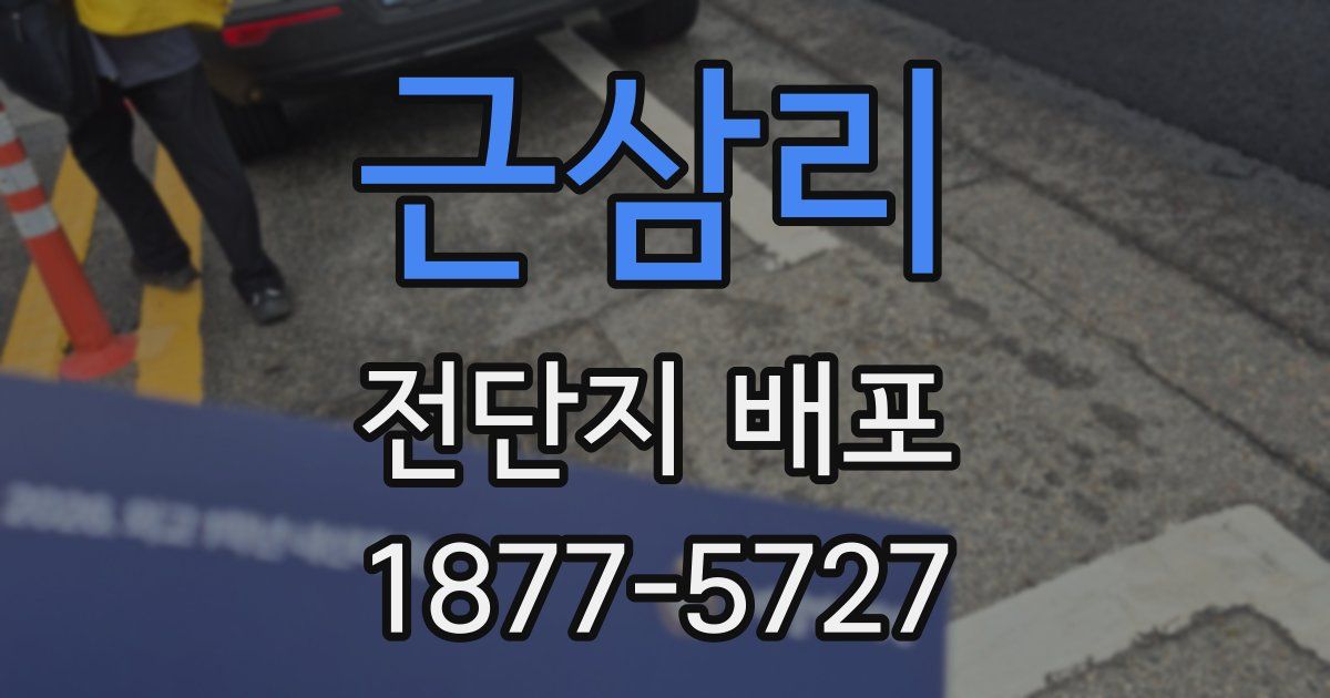 근삼리 전단지 배포