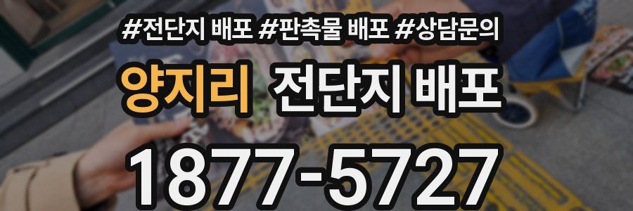 양지리 전단지 배포
