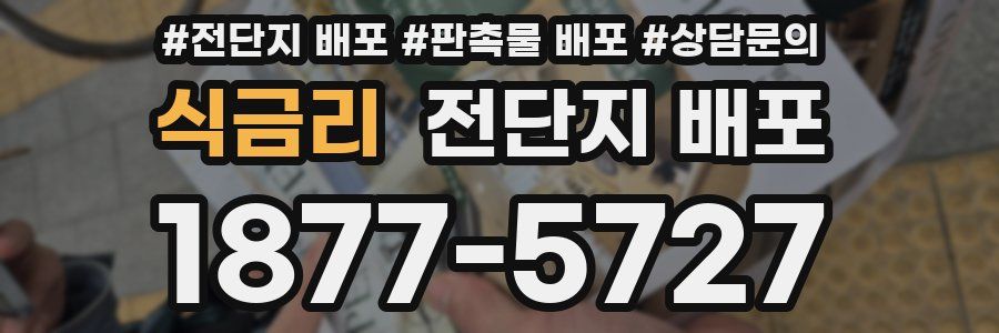 식금리 전단지 배포