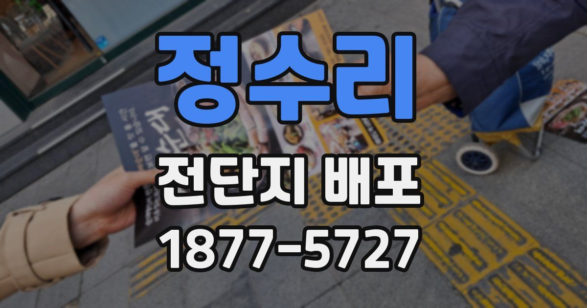 정수리 전단지 배포