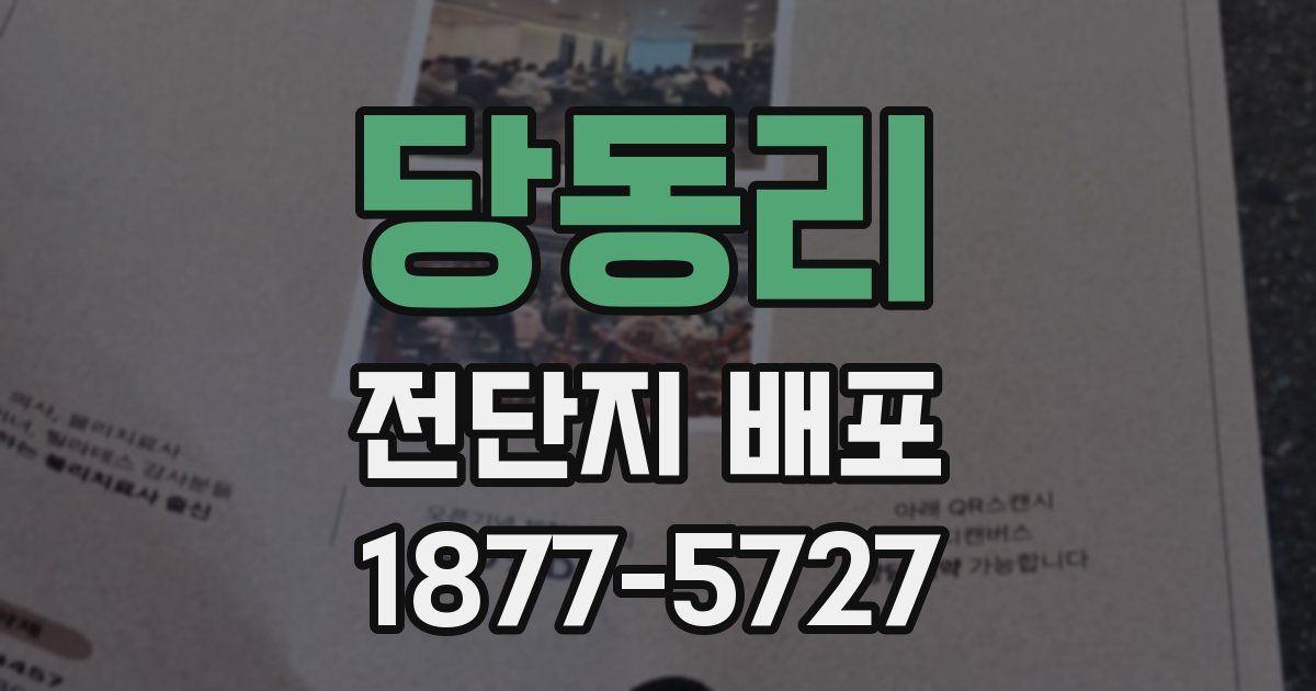 당동리 전단지 배포