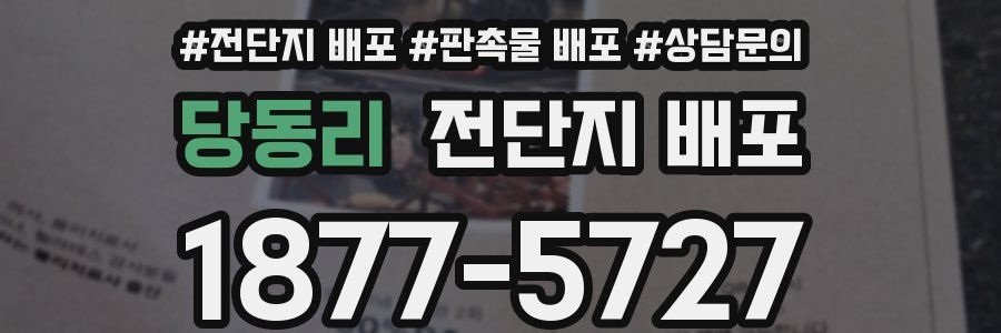당동리 전단지 배포