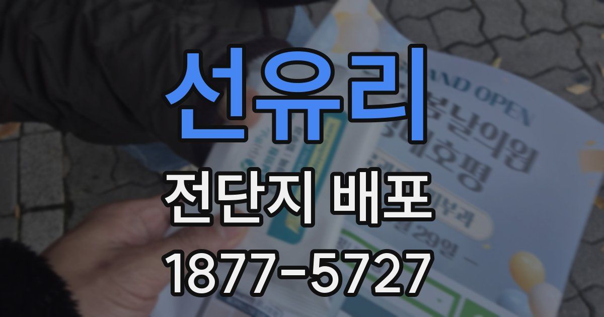 선유리 전단지 배포