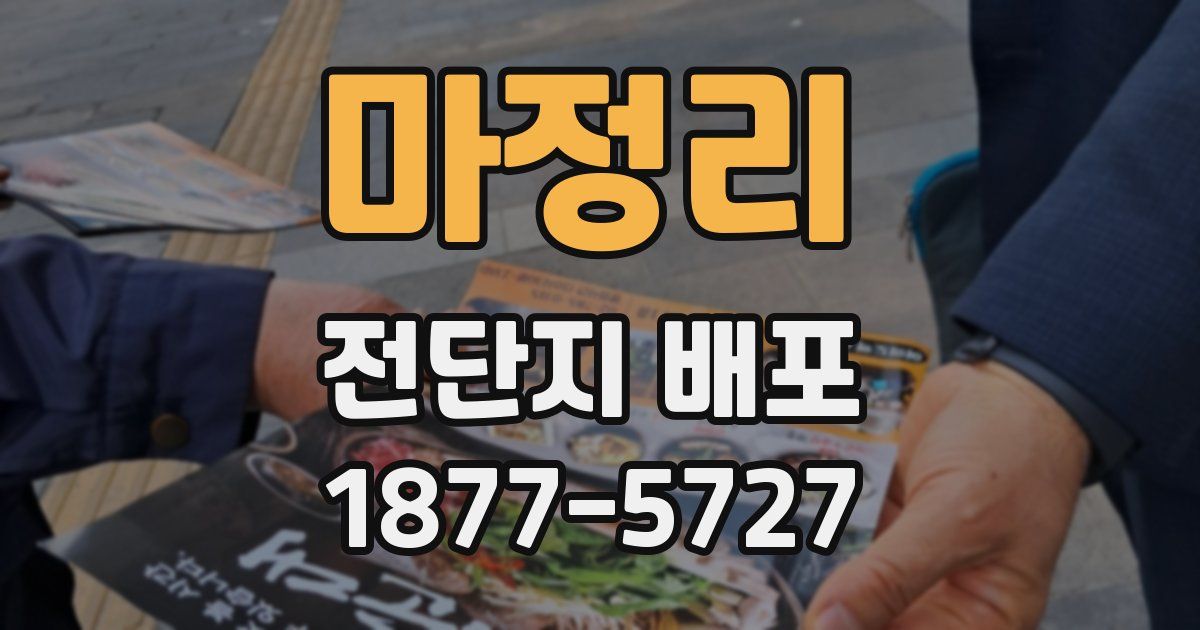 마정리 전단지 배포