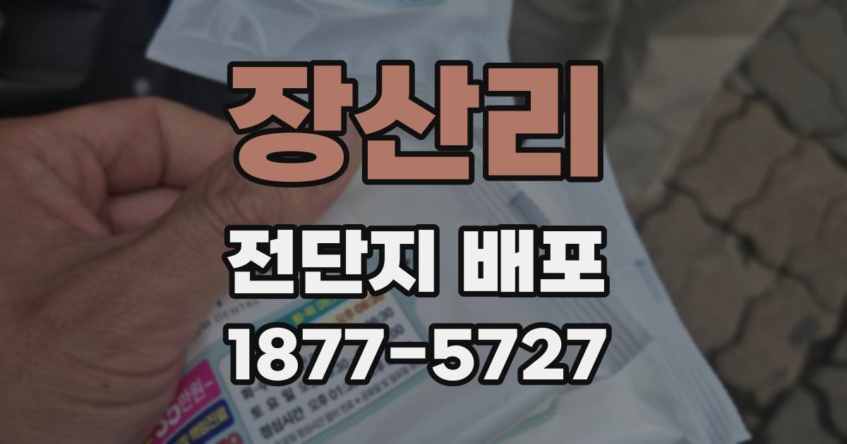 장산리 전단지 배포