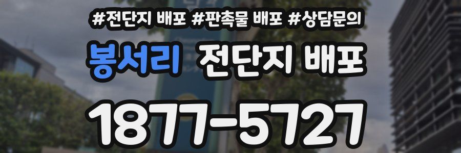 봉서리 전단지 배포