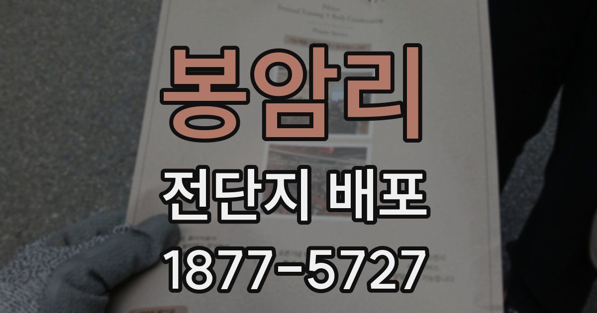 봉암리 전단지 배포