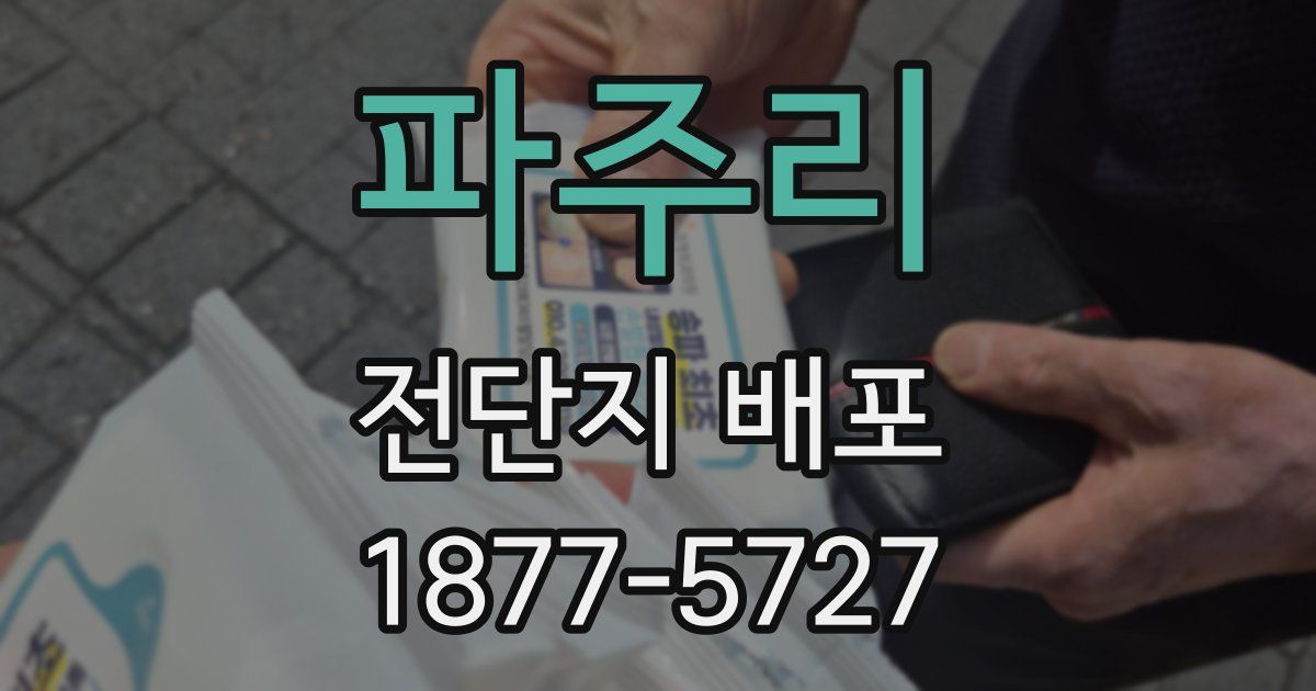 파주리 전단지 배포