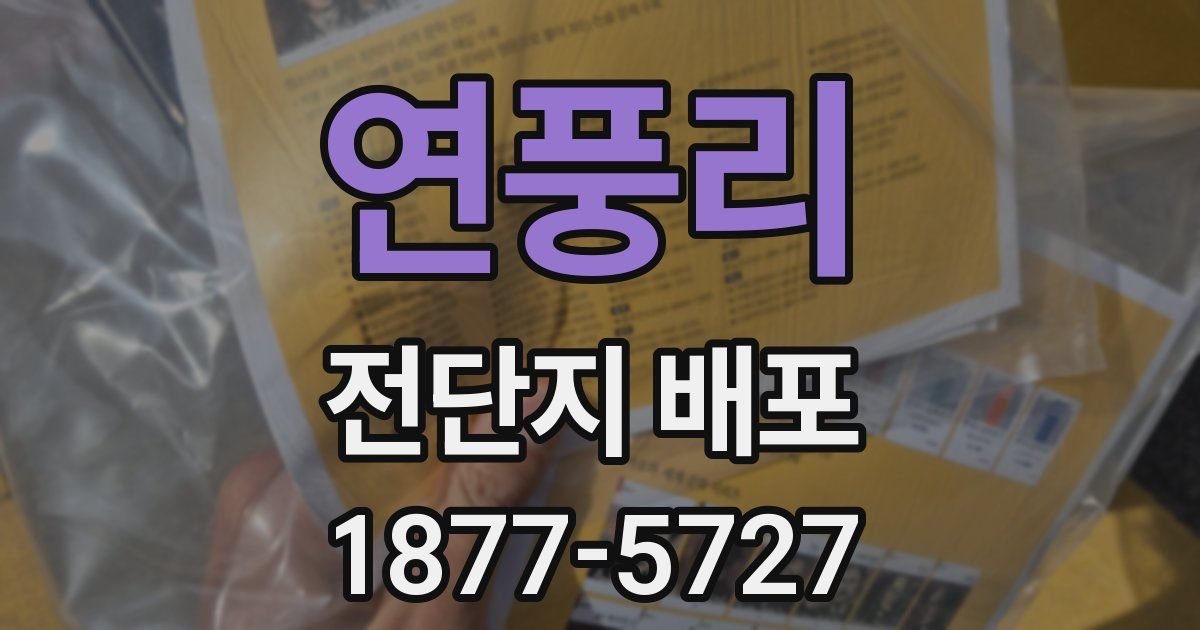연풍리 전단지 배포