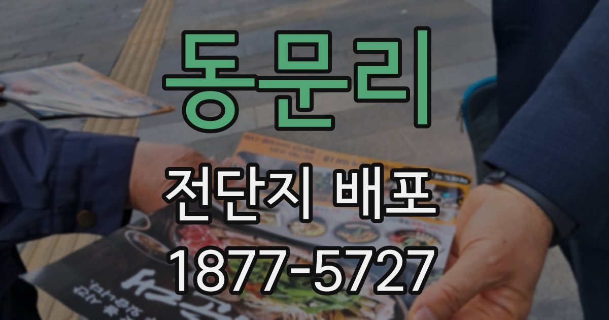 동문리 전단지 배포