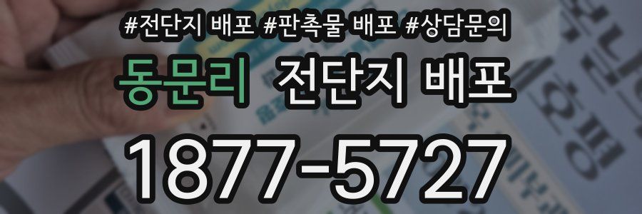 동문리 전단지 배포