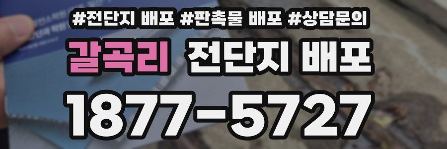 갈곡리 전단지 배포