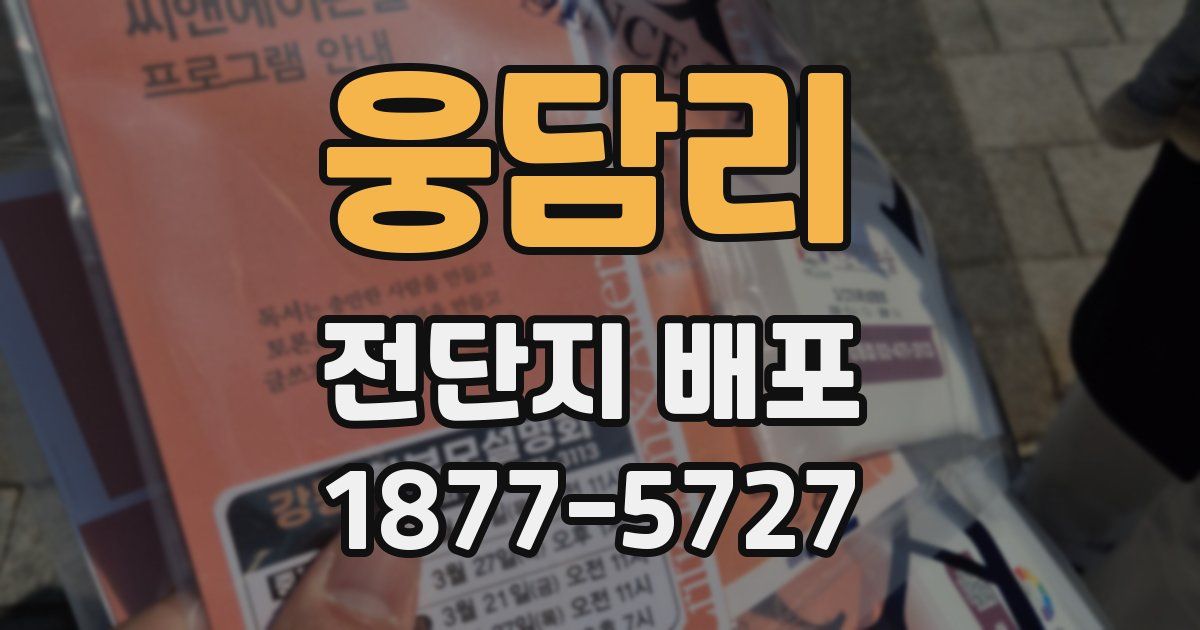 웅담리 전단지 배포