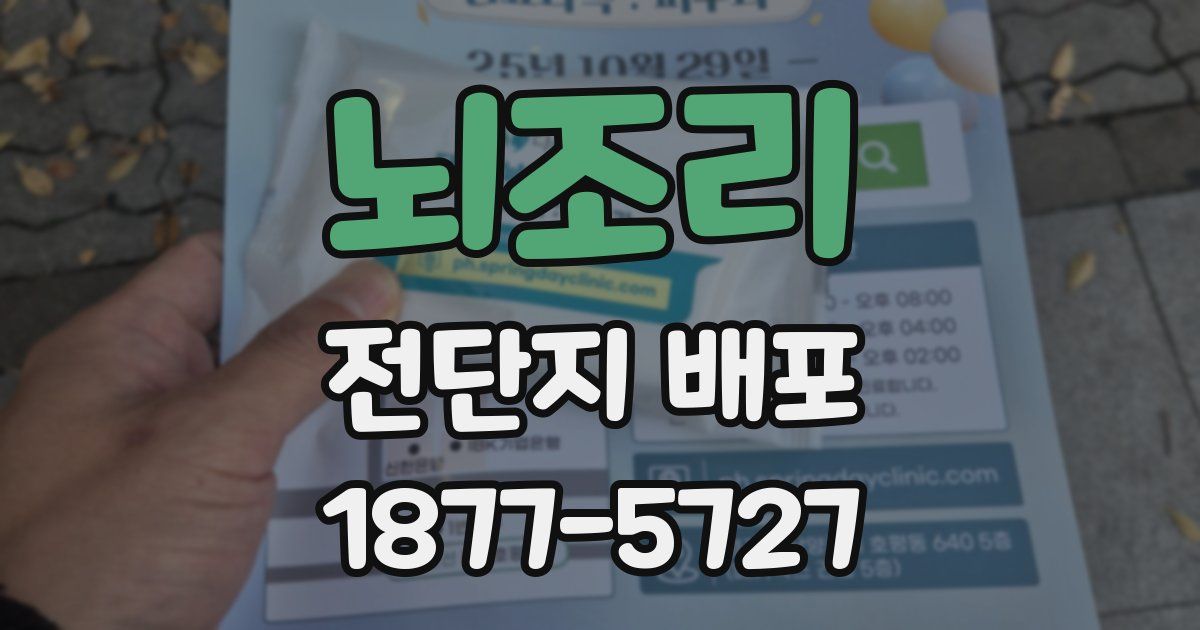 뇌조리 전단지 배포