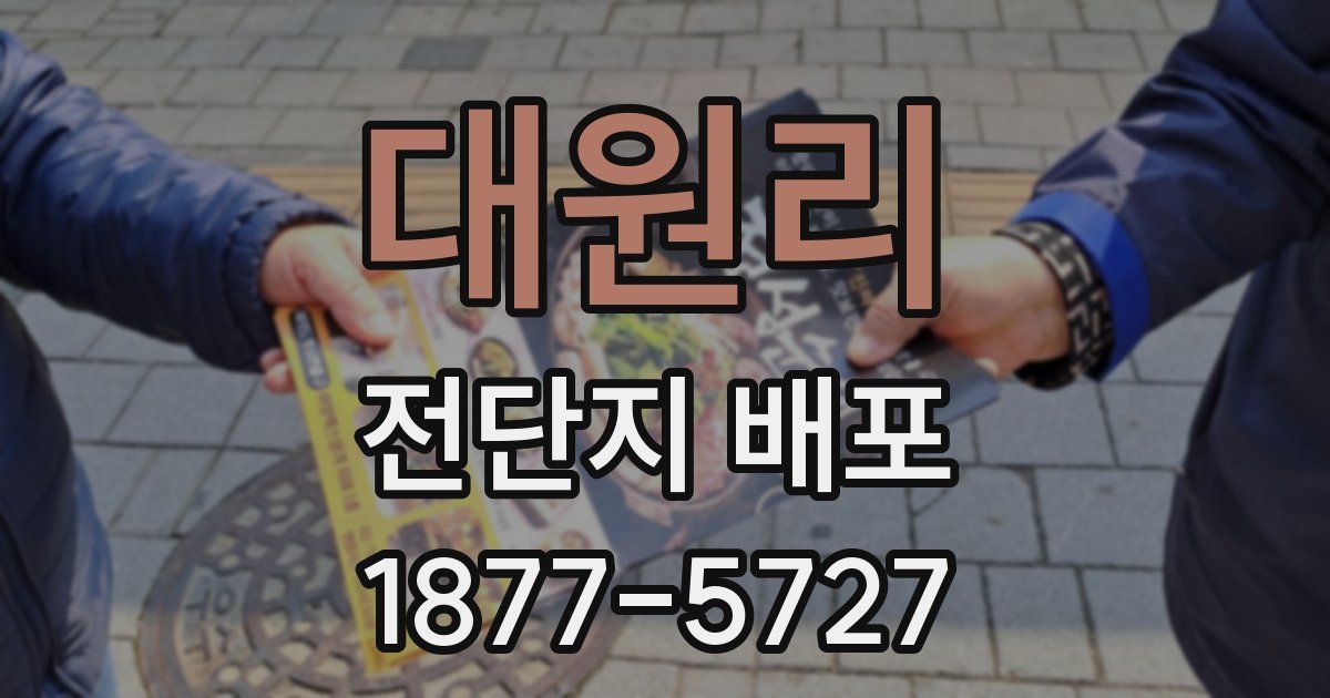 대원리 전단지 배포