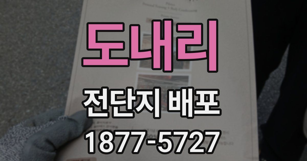 도내리 전단지 배포