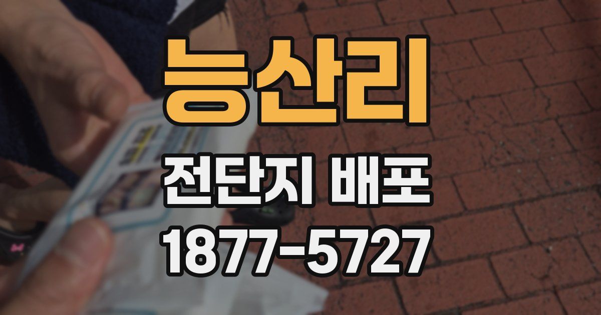 능산리 전단지 배포