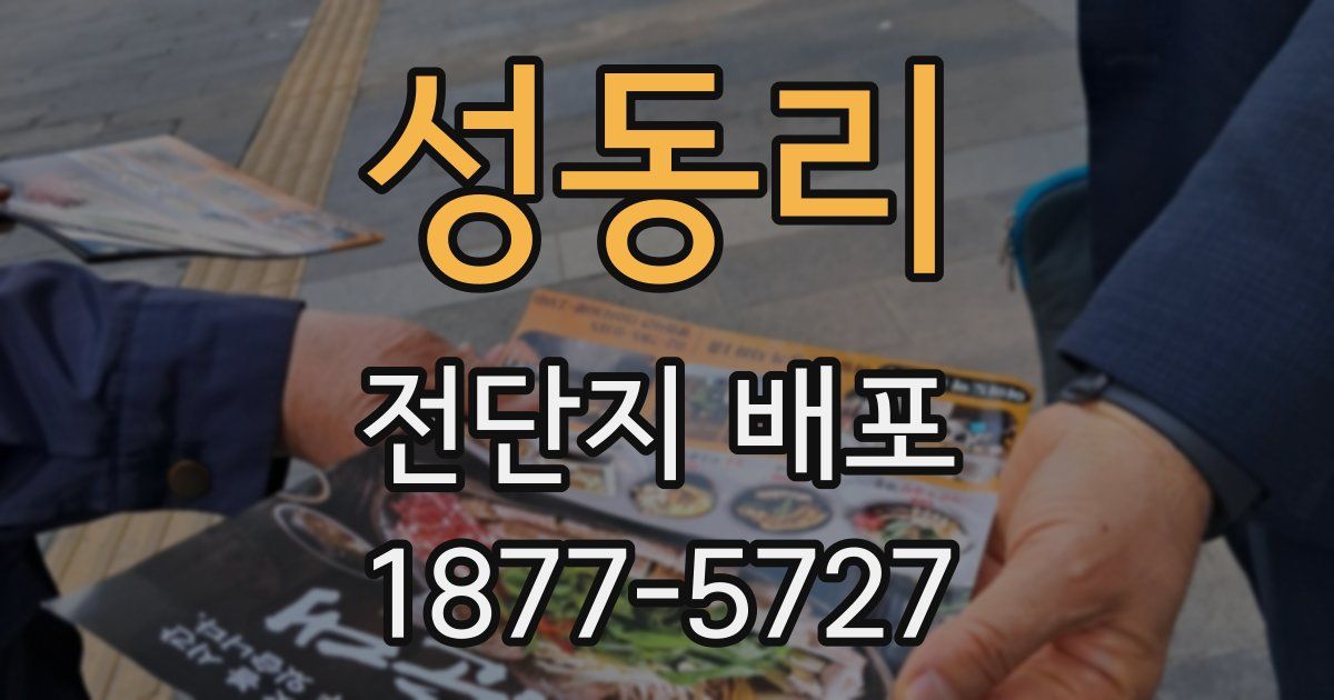 성동리 전단지 배포