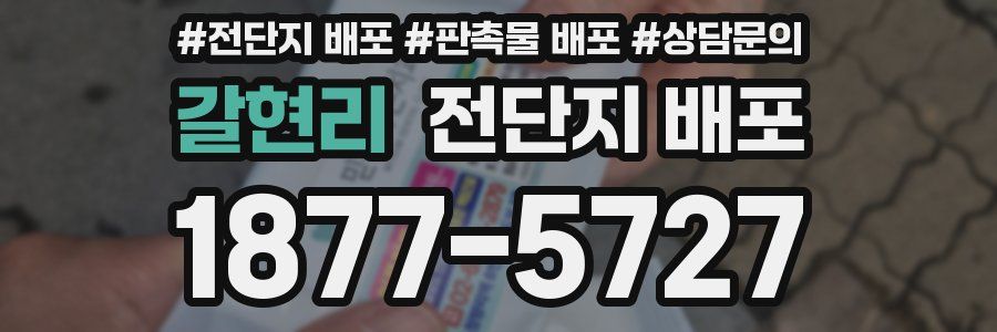 갈현리 전단지 배포