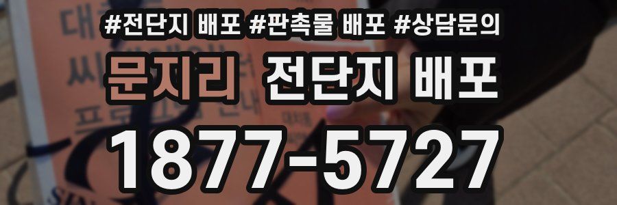 문지리 전단지 배포