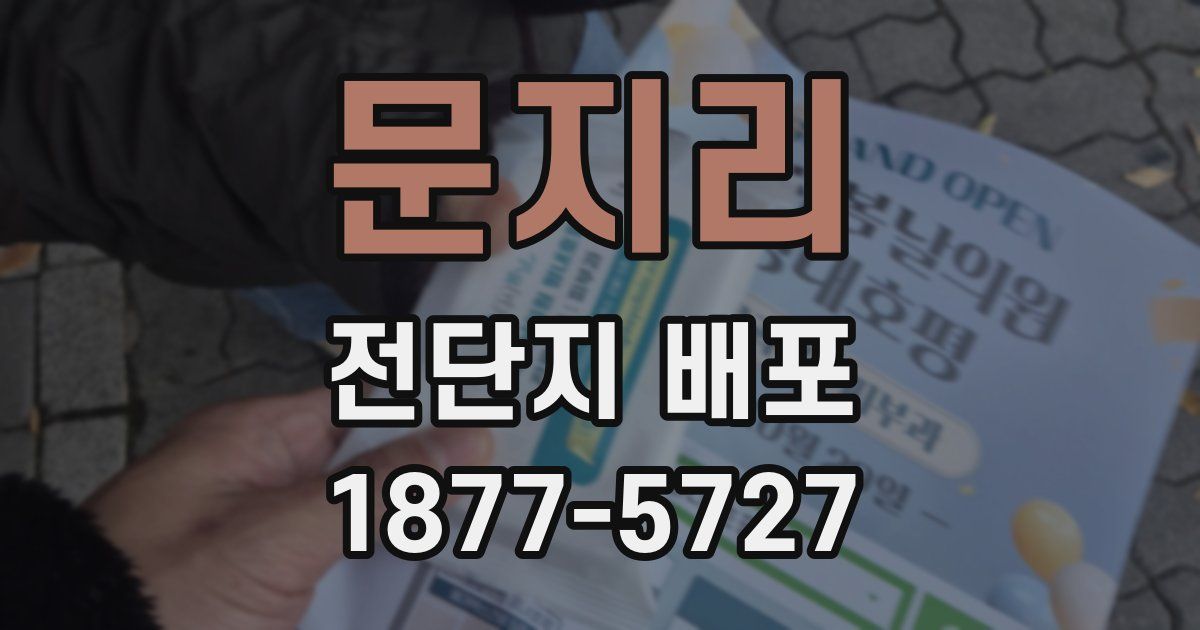 문지리 전단지 배포