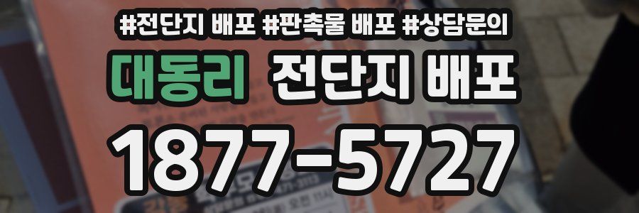 대동리 전단지 배포
