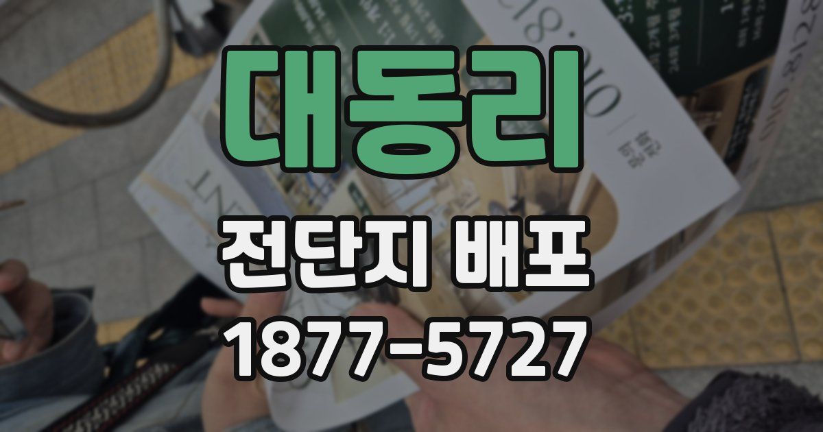 대동리 전단지 배포
