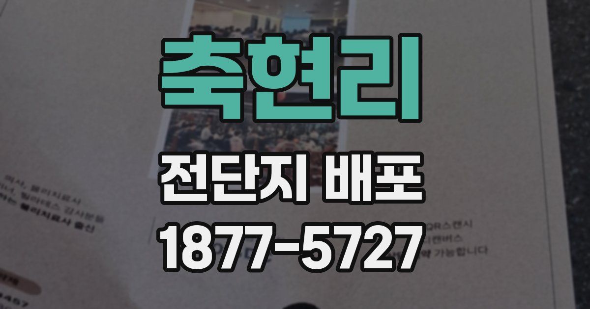축현리 전단지 배포